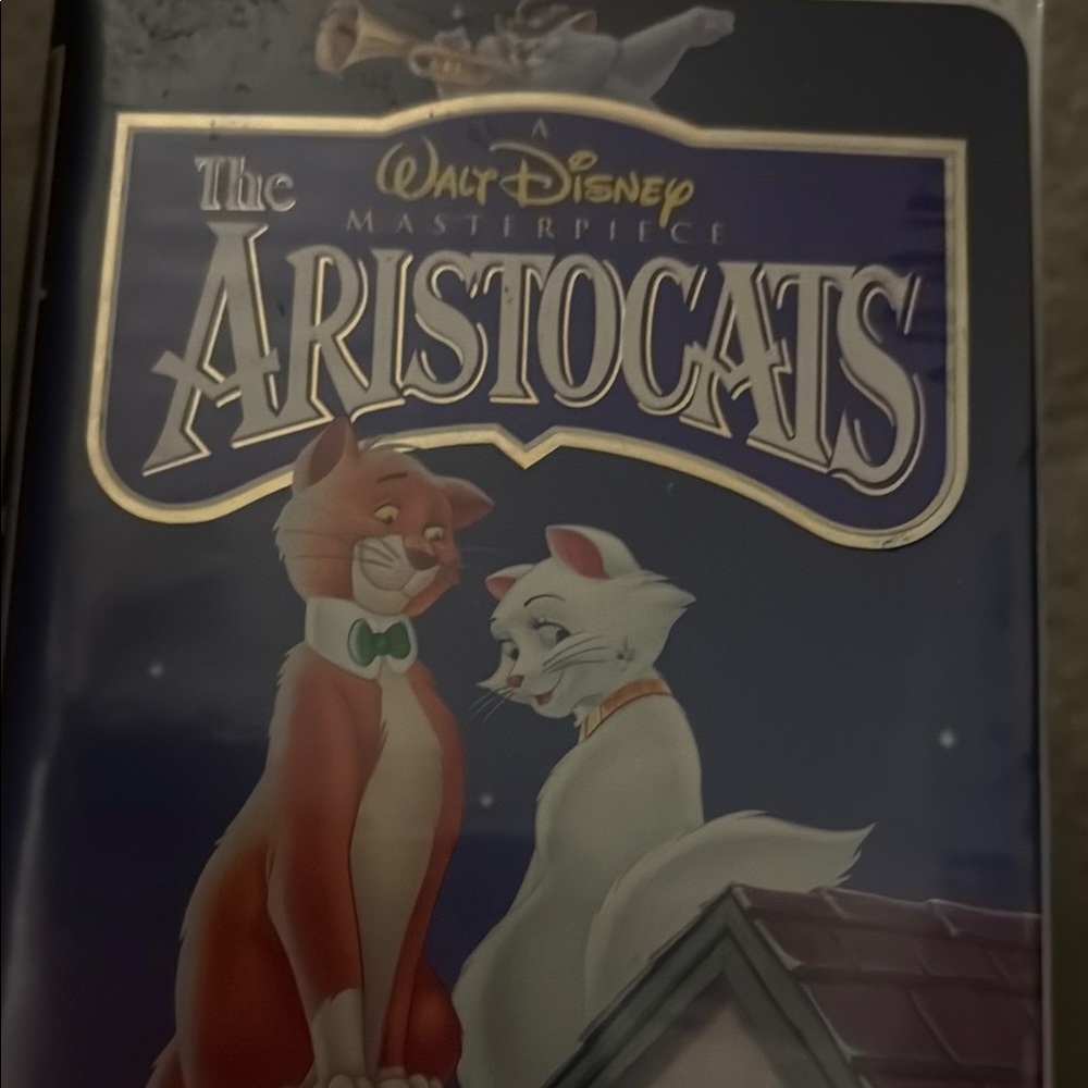 Disney Red and White Aristocats Cat VHS